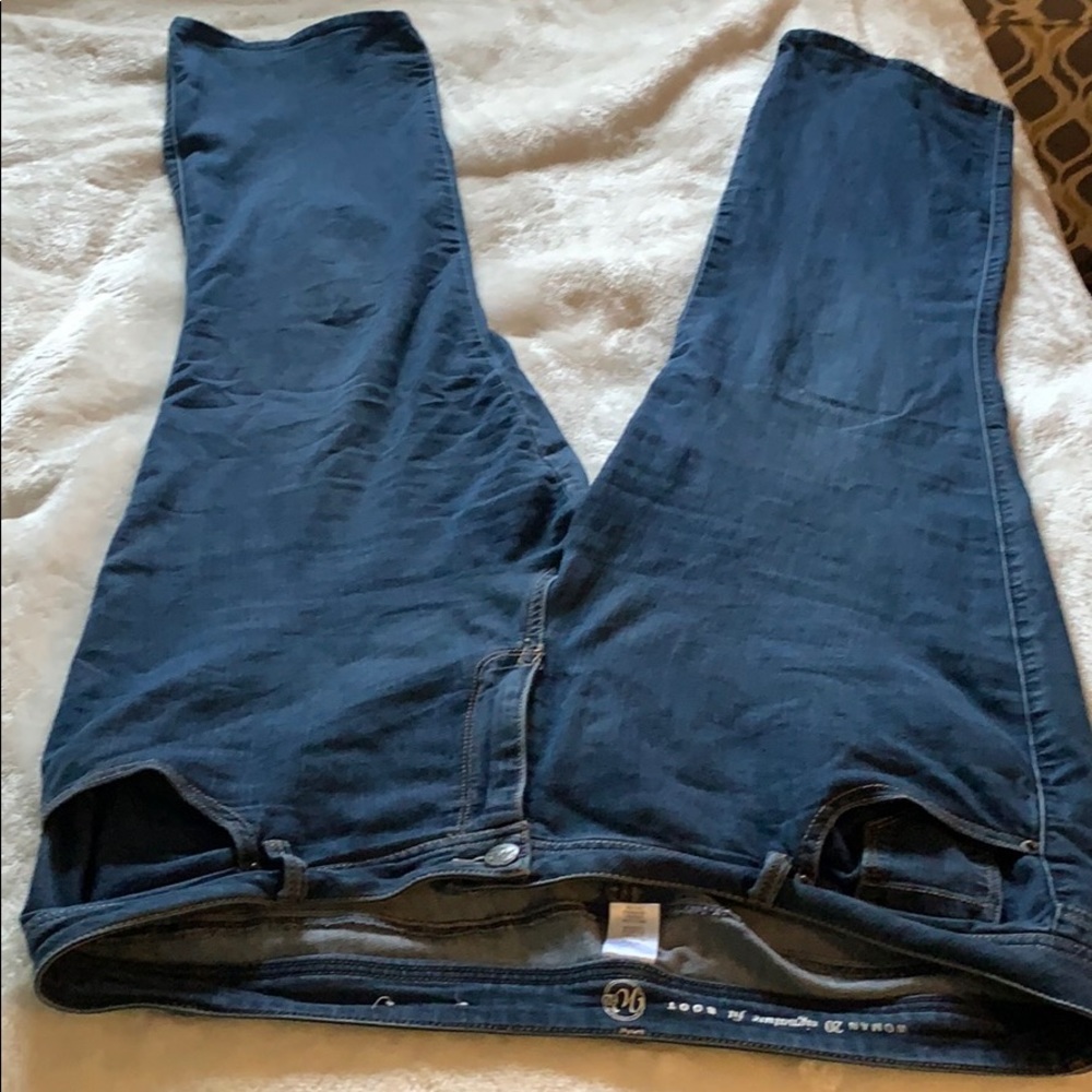Blue denim jeans